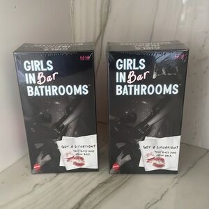 2 New Girls in Bar Bathrooms Adult Party Game for Girls / Bachelorette Bundle